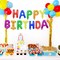 Colorful Celebrations: 16-Inch Mylar Foil Happy Birthday Balloons Banner - Eco-Friendly Decor for All Ages!